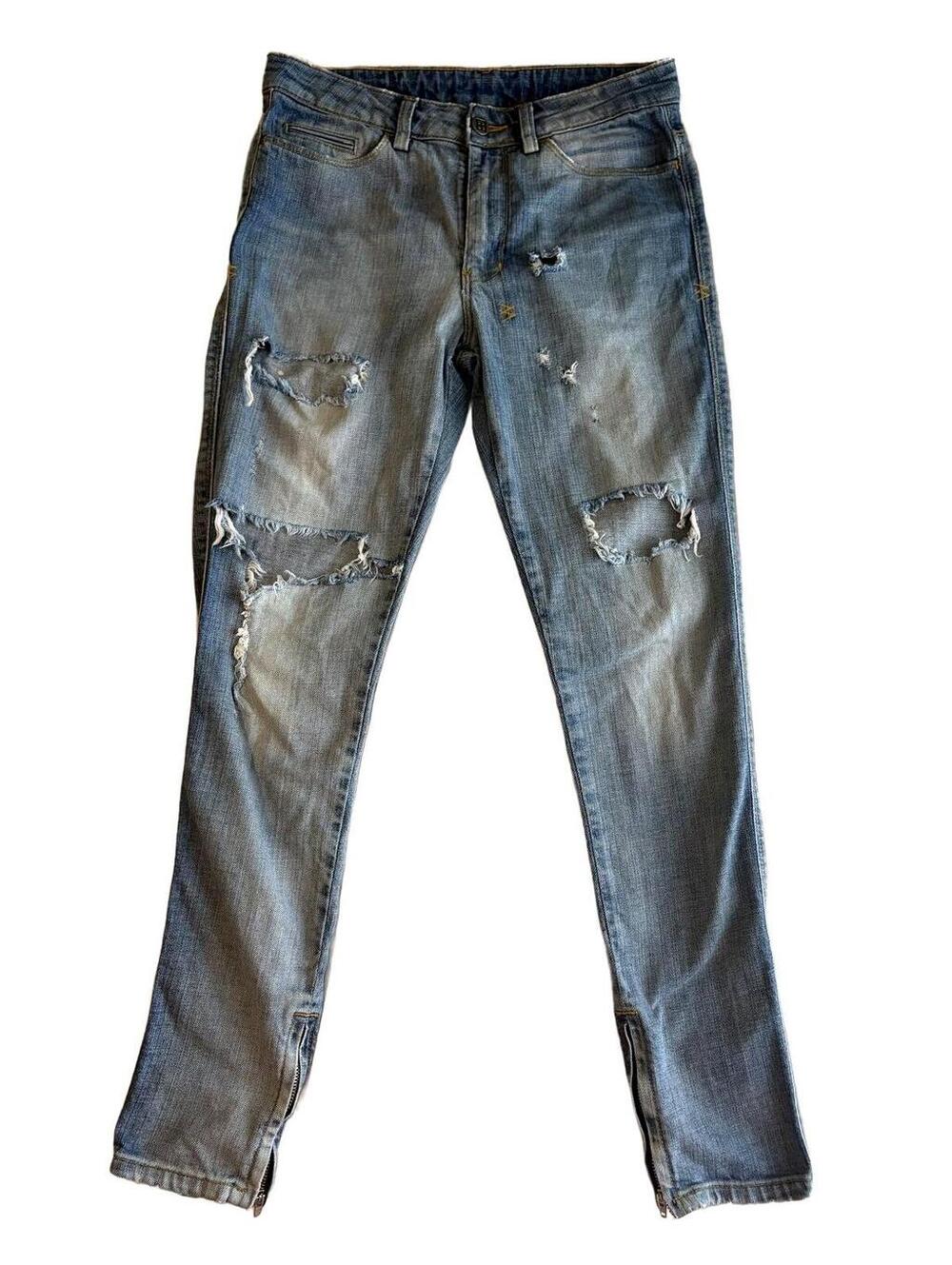 Ksubi Distressed Light Wash Denim Jeans